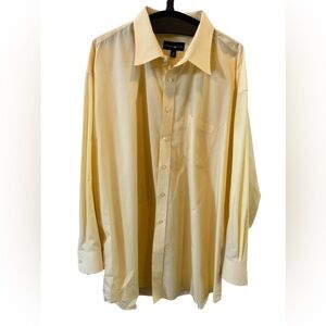 Beverly Hills Polo Club men’s Button Down‎ yellow Long Sleeve Shirt 4XL